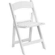 Resin padded folding chair - white Resin padded folding chair - white